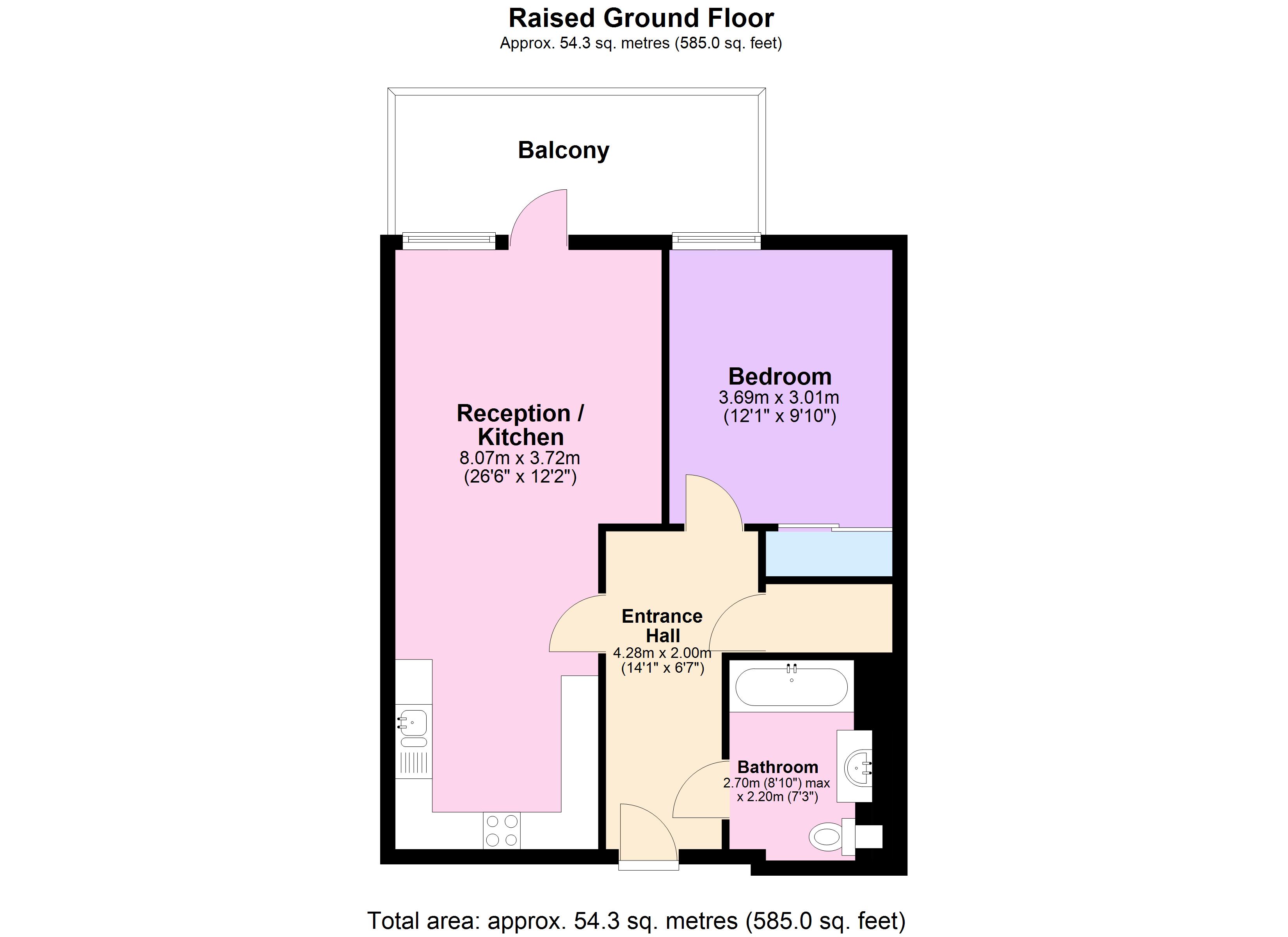 2, Granite Apartments, Greenwich floorplan
