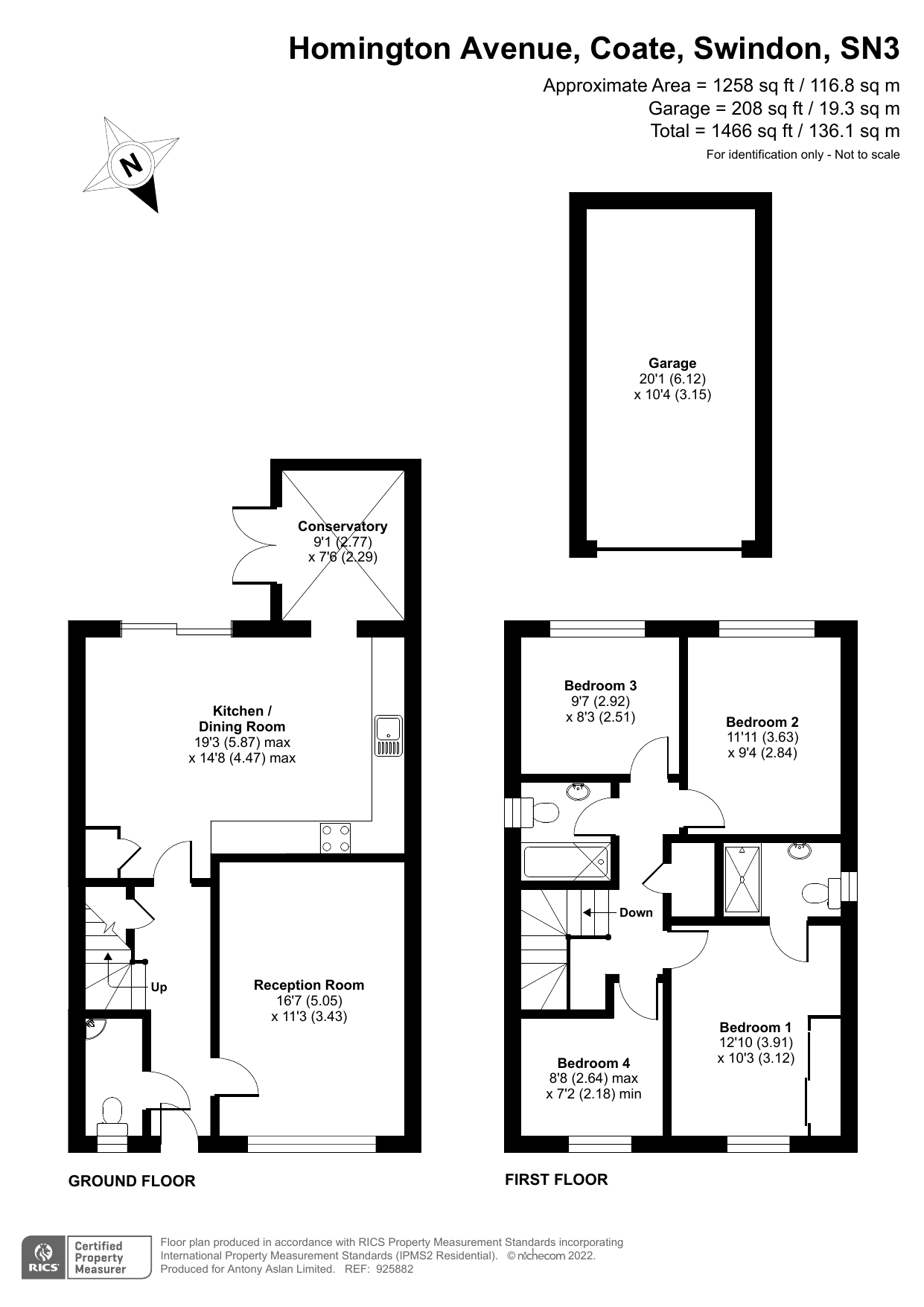 Homington Avenue Coate Swindon Wiltshire Sn3 4 Bedroom Detached