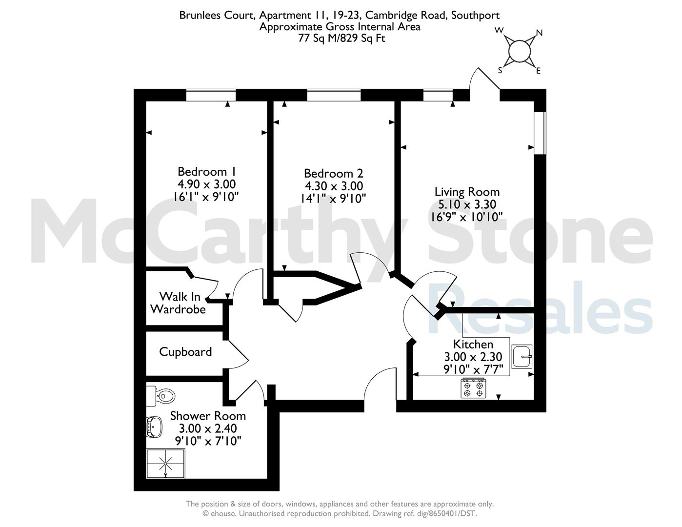 11  Brunlees Court, 19-23 Cambridge Road, Southport floorplan