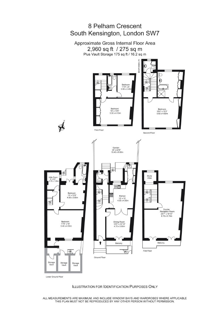 8, Pelham Crescent, London floorplan