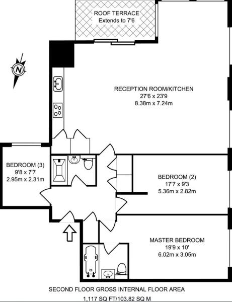 3 Bedrooms Flat to rent in Latitude House, Oval Road, Primrose Hill NW1