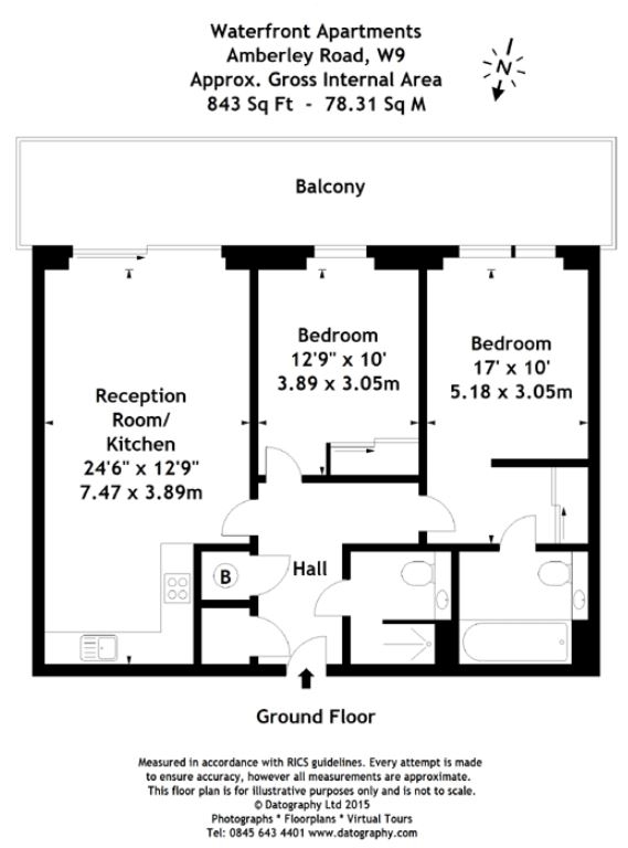 Flat 27,, Waterfront Apartments, Westminster floorplan