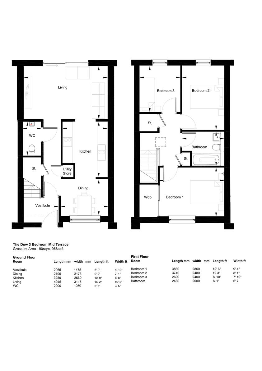 Plot 20 - Dow, 4, Beech Drive, Lauder floorplan