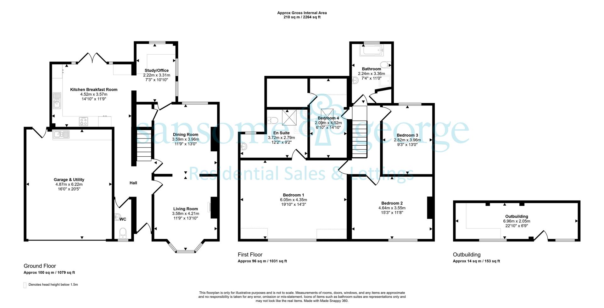 55, Long Lane, Reading floorplan