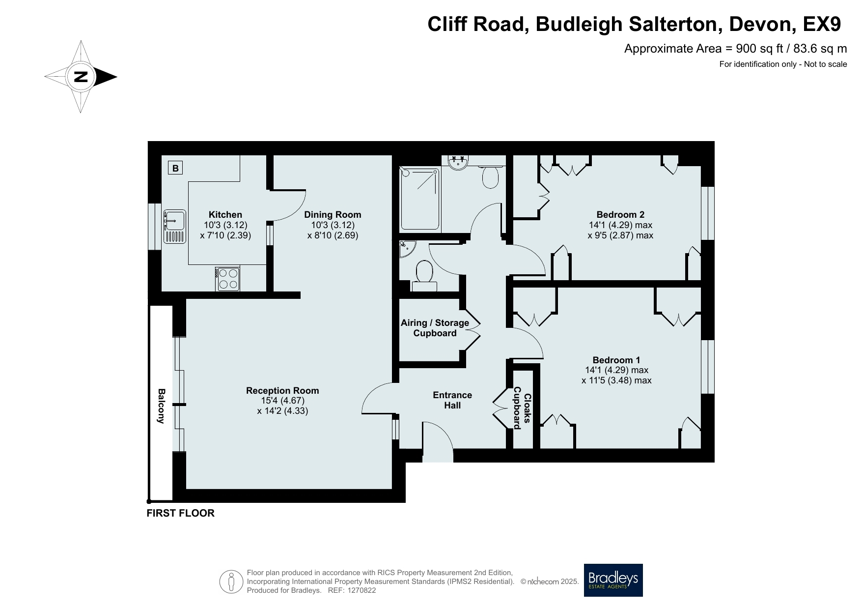 Flat 4, Redcliff Court,, Cliff Road, Devon floorplan