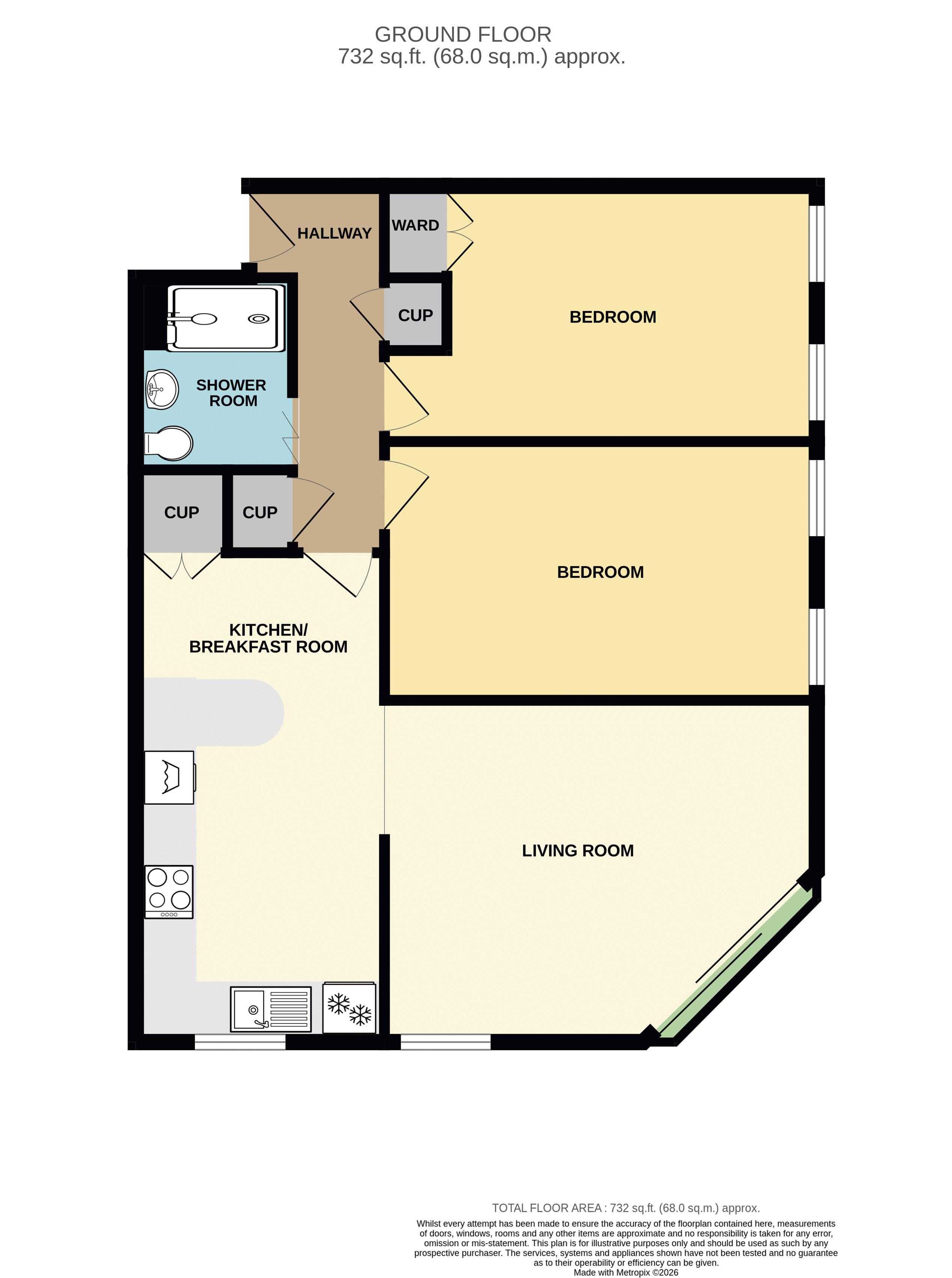 Flat 9 Berrow Lodge, Clarence Road East, Weston-Super-Mare floorplan
