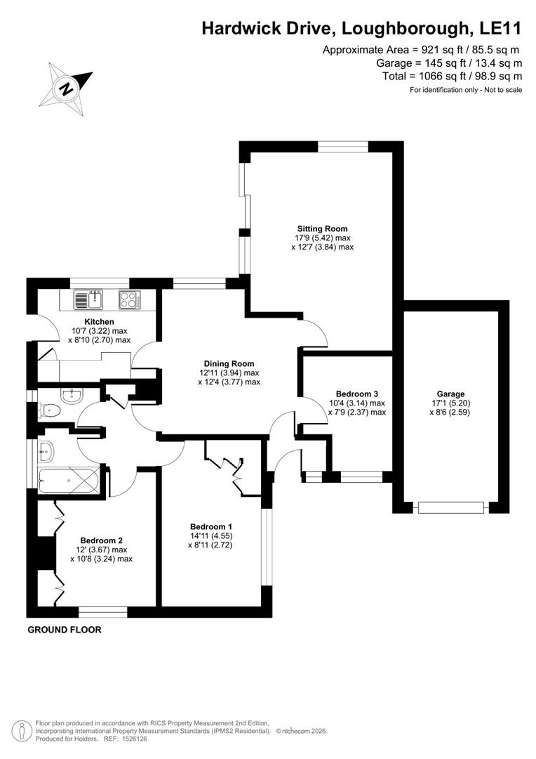 2, Hardwick Drive, Loughborough floorplan