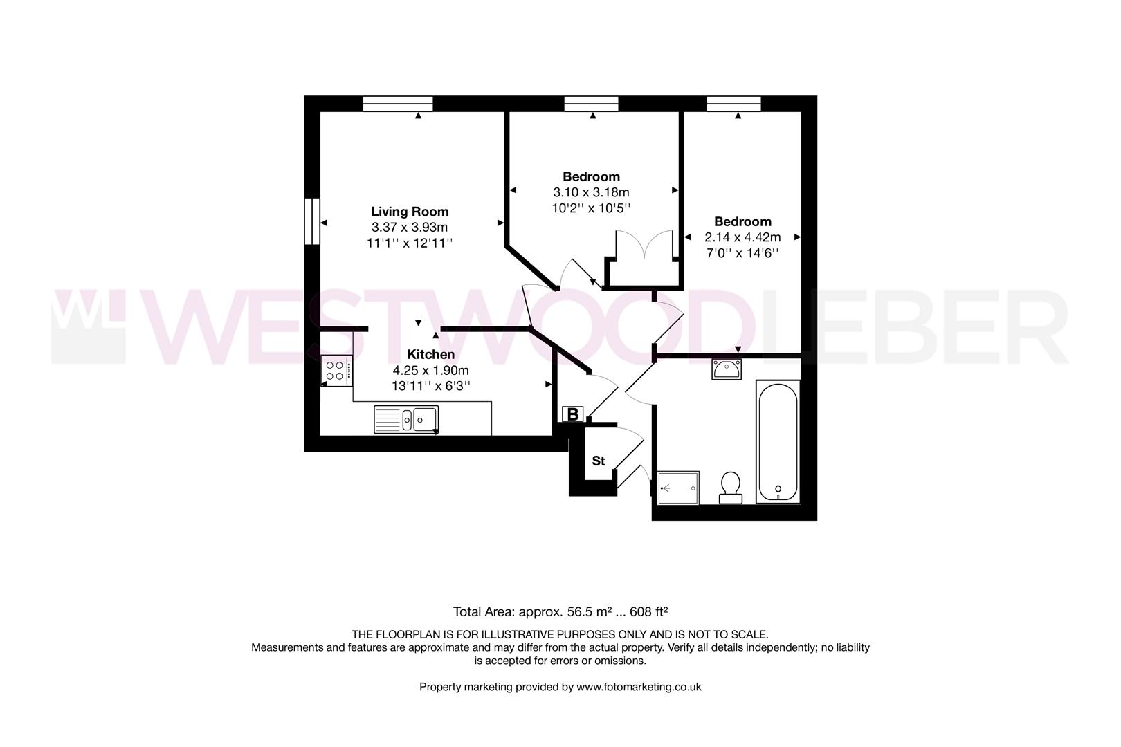 Flat 7 Esdaile Hall, Esdaile Lane, Hoddesdon floorplan