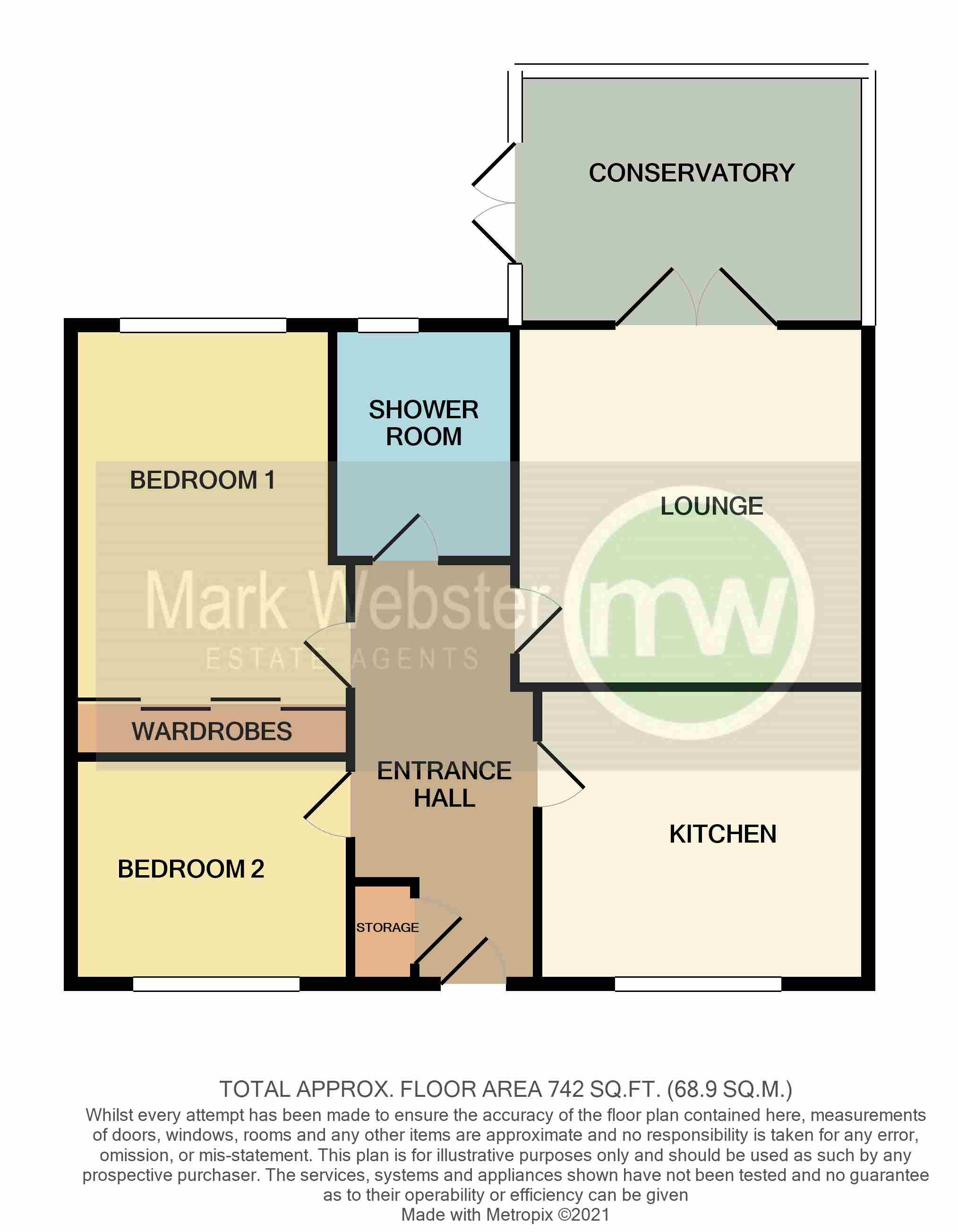 Alan Smith Close, Polesworth, Tamworth B78, 2 bedroom detached bungalow