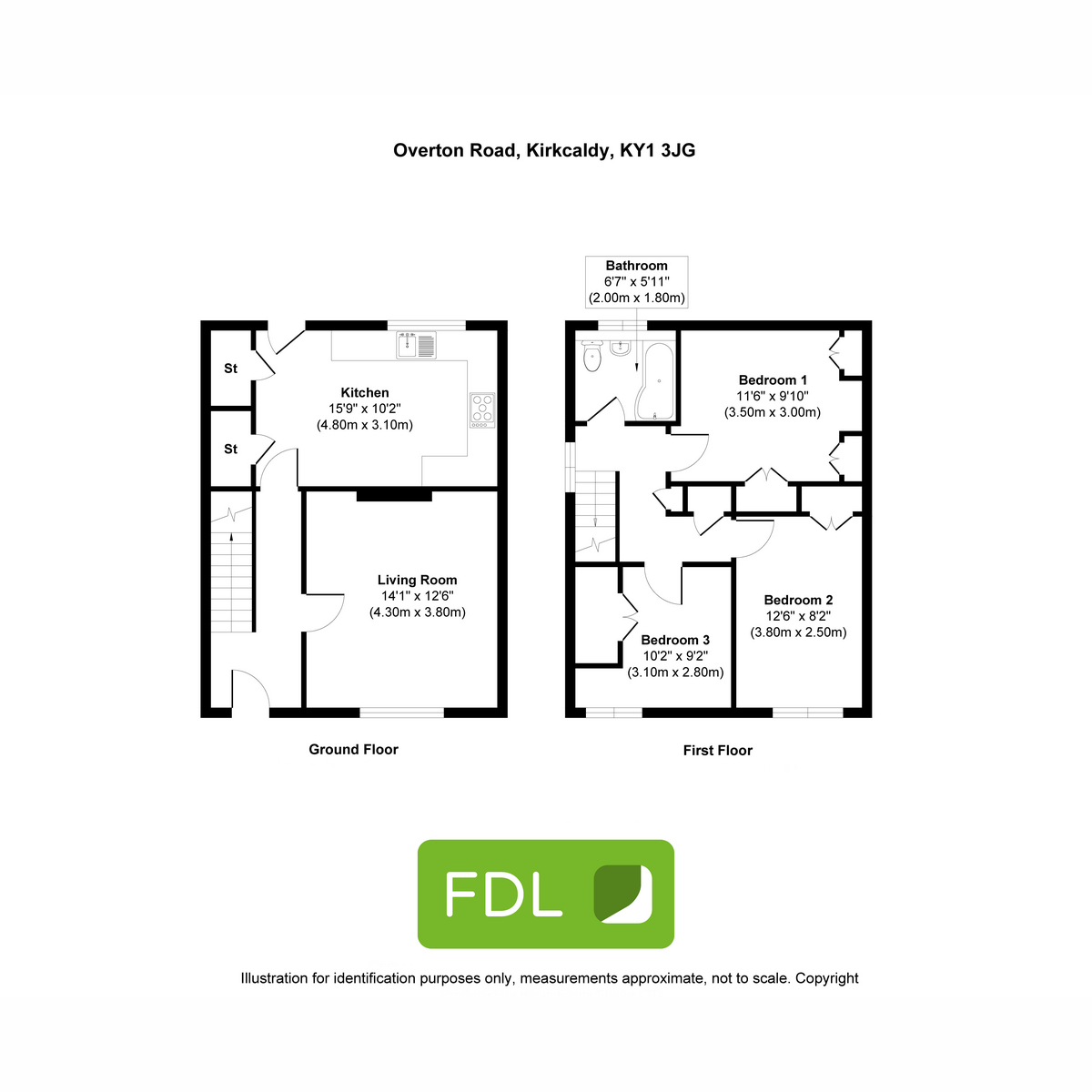 172, Overton Road, Kirkcaldy floorplan