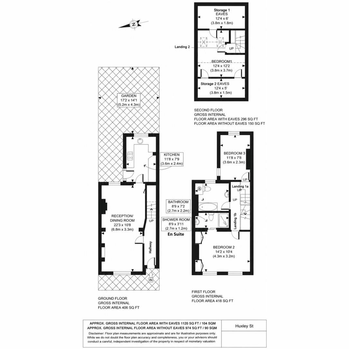40, Huxley Street, London floorplan