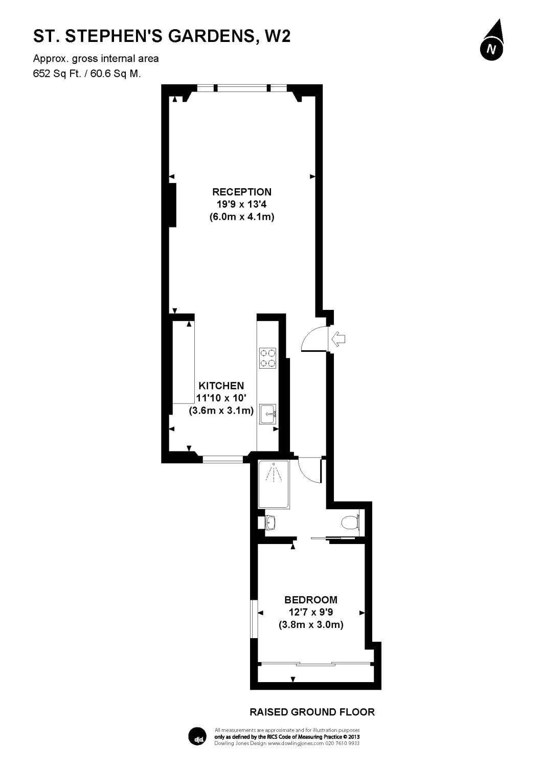 1 Bedrooms Flat to rent in St Stephens Gardens, London W2