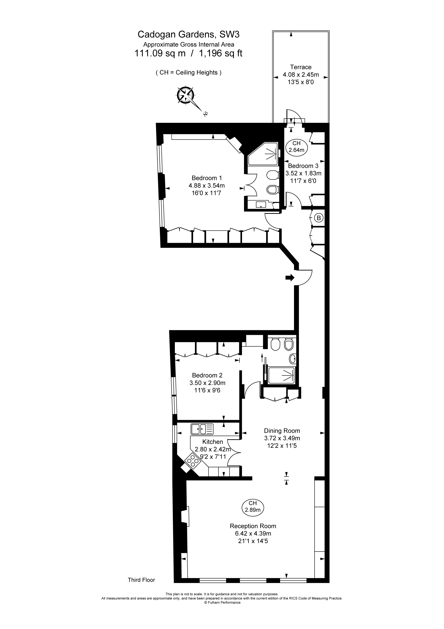 Flat 6, 47, Cadogan Gardens, London floorplan