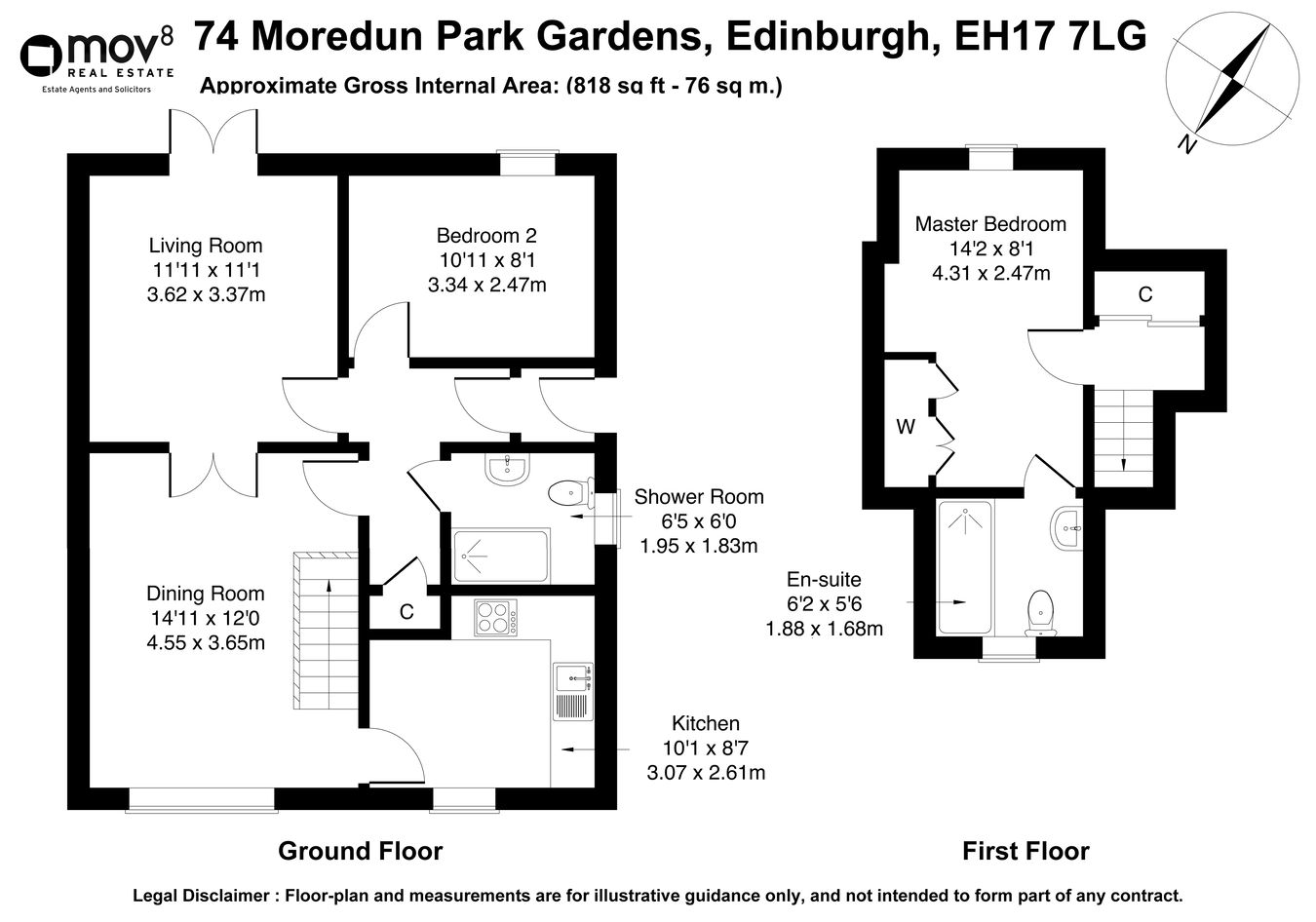 74, Moredun Park Gardens, Edinburgh floorplan