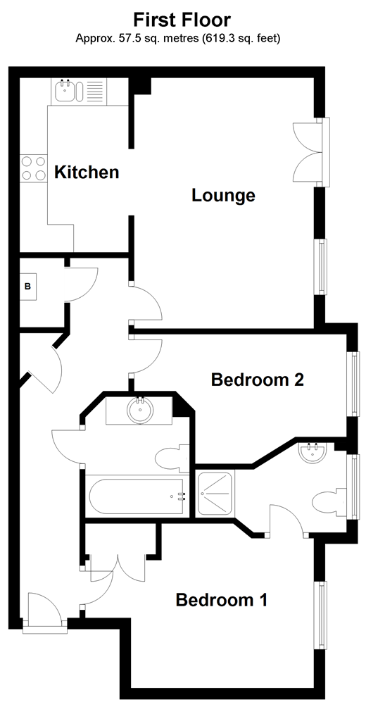 2 Bedrooms Flat for sale in Wharfdale Square, Tovil, Maidstone, Kent ME15