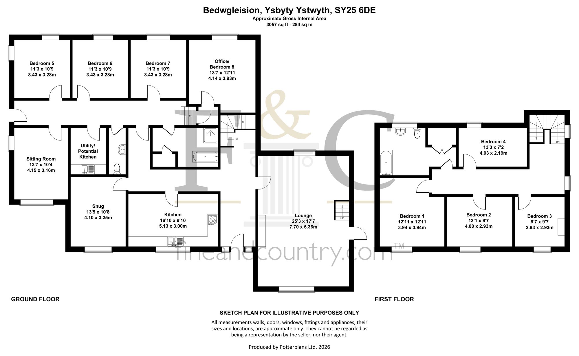 Bedw Gleision, Ysbyty Ystwyth, Ystrad Meurig floorplan