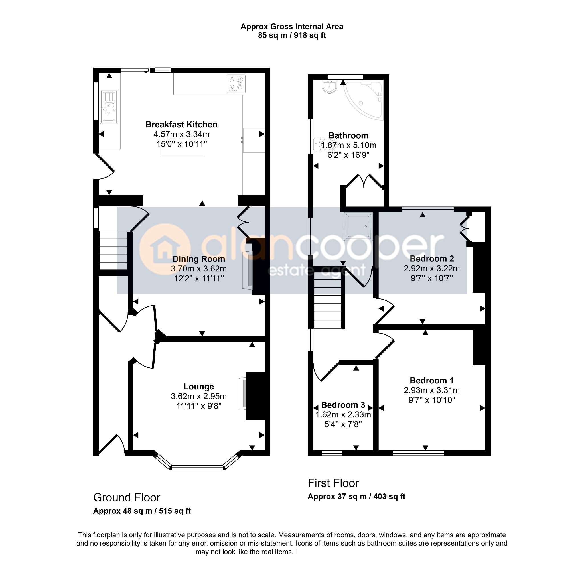 10 Olton Place, Nuneaton, Warwickshire floorplan
