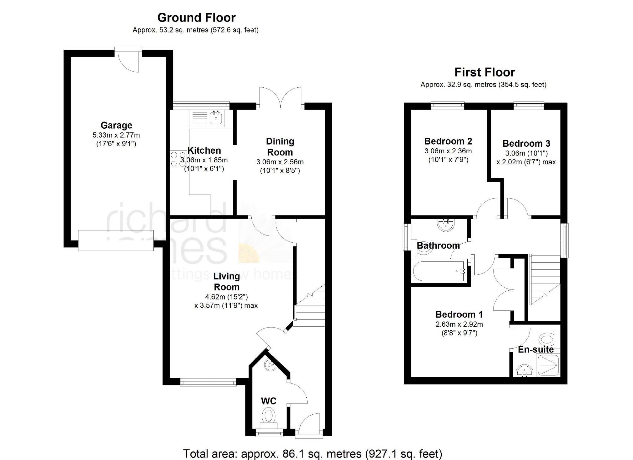 3 Bedrooms Link-detached house for sale in Thetford Way, Taw Hill, Wiltshire SN25