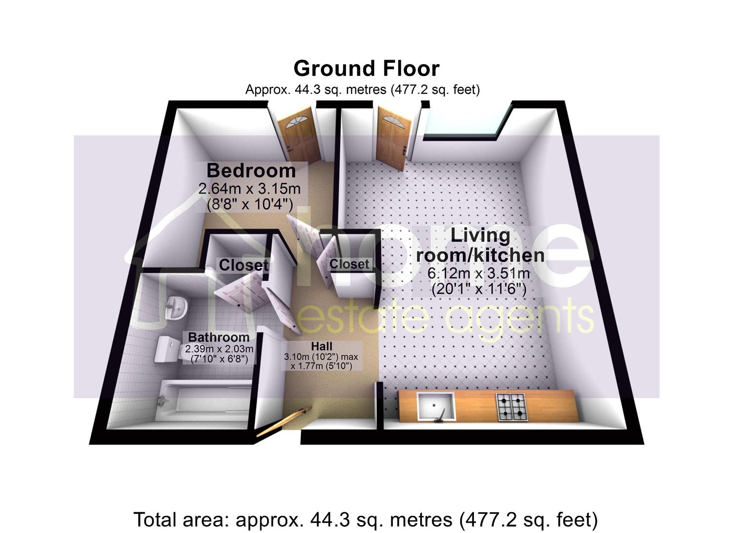 504 Pattern House, Castle Street, Stalybridge floorplan