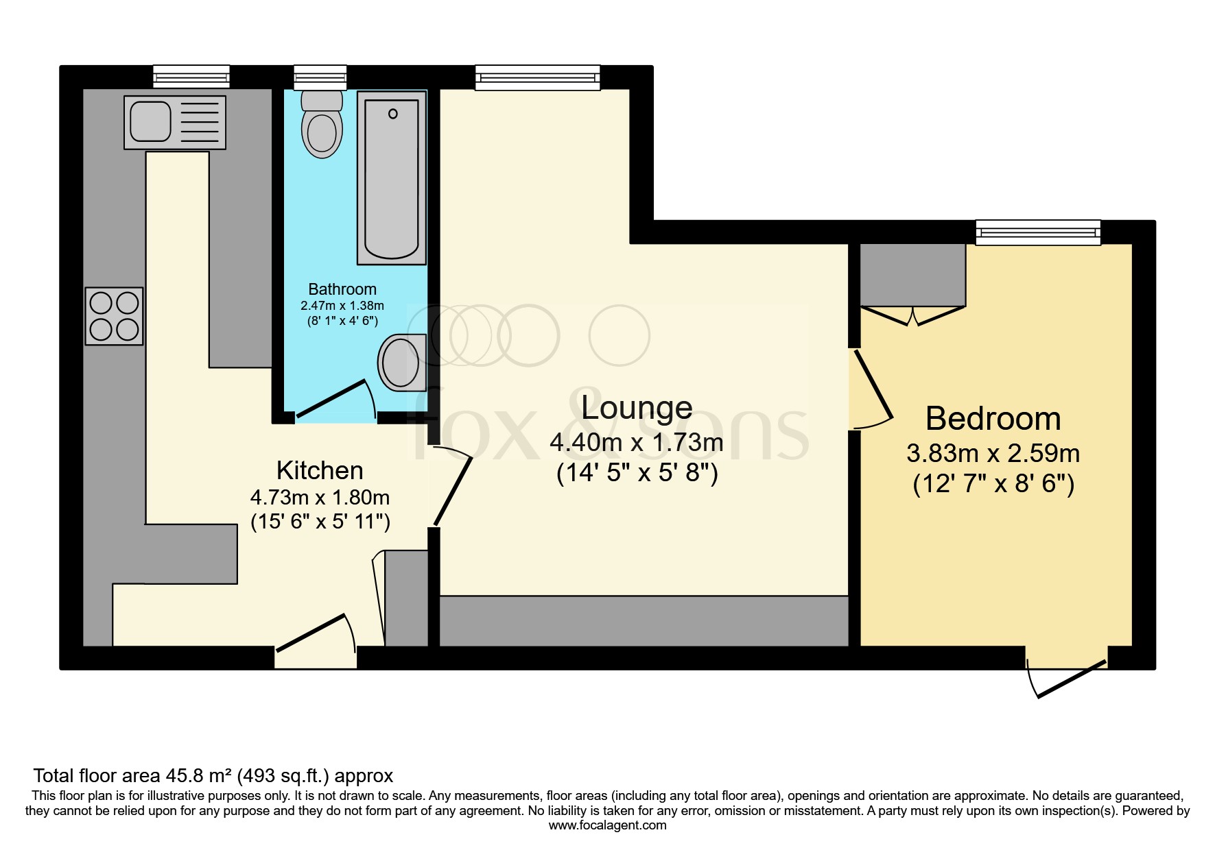 Flat 23, Streete Court, 22, Victoria Drive, Bognor Regis floorplan