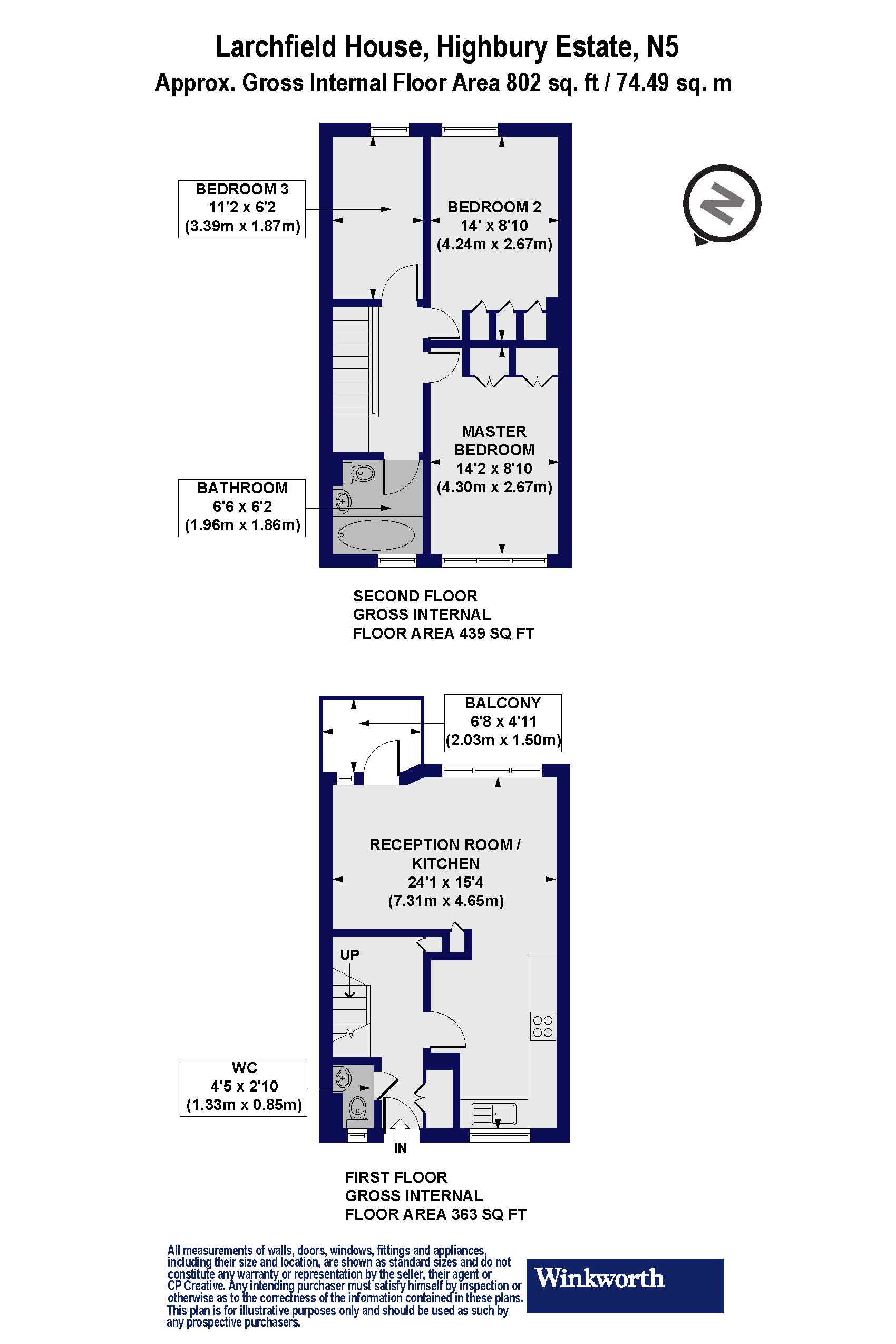 20, Larchfield House, London floorplan