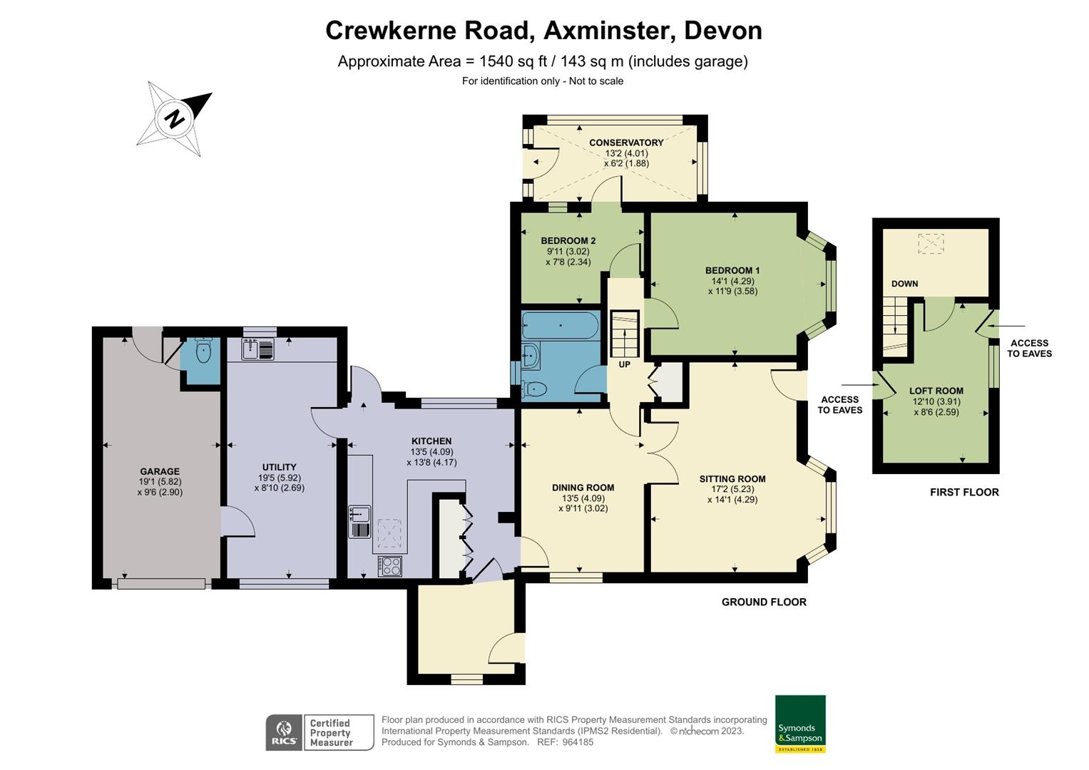 Crewkerne Road, Axminster, Devon EX13, 2 bedroom detached bungalow for