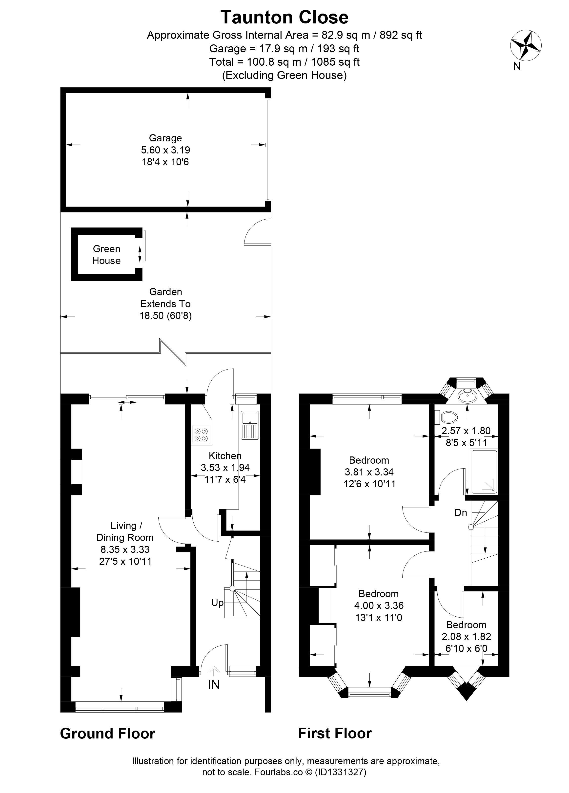 43, Taunton Close, Sutton floorplan