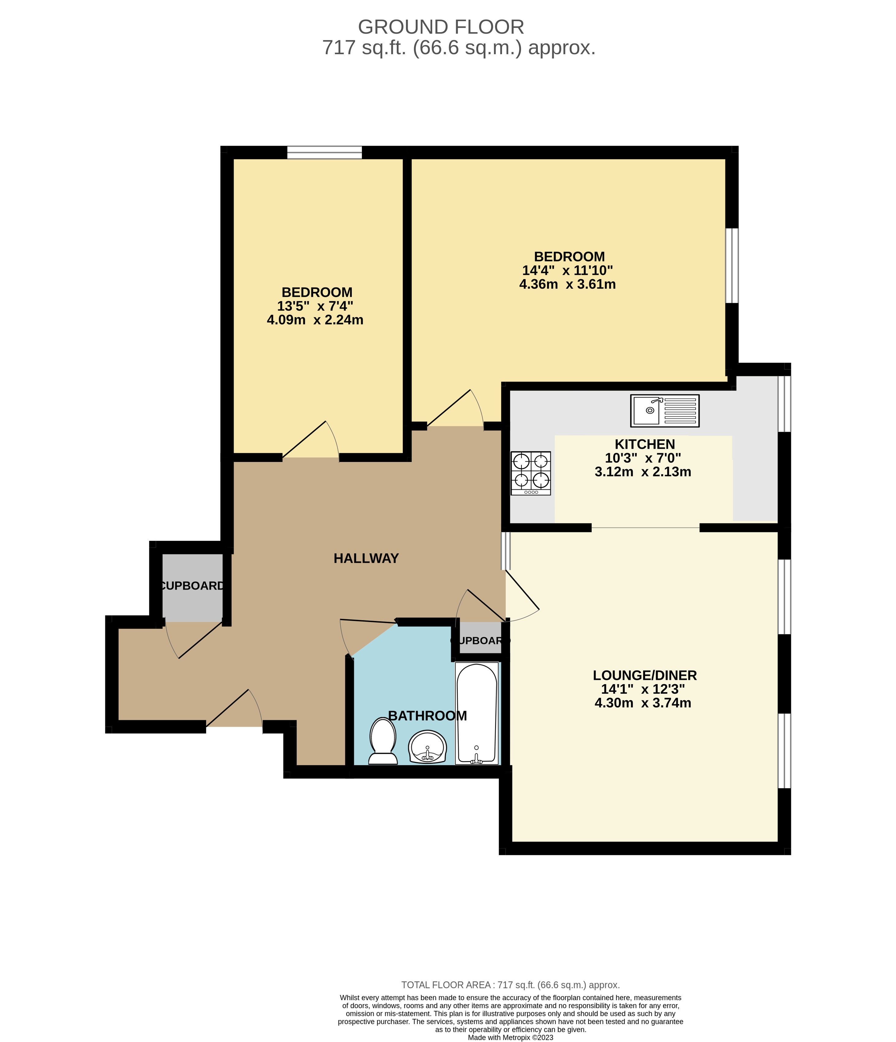 Mill Lane, Taunton TA4, 2 bedroom flat for sale
