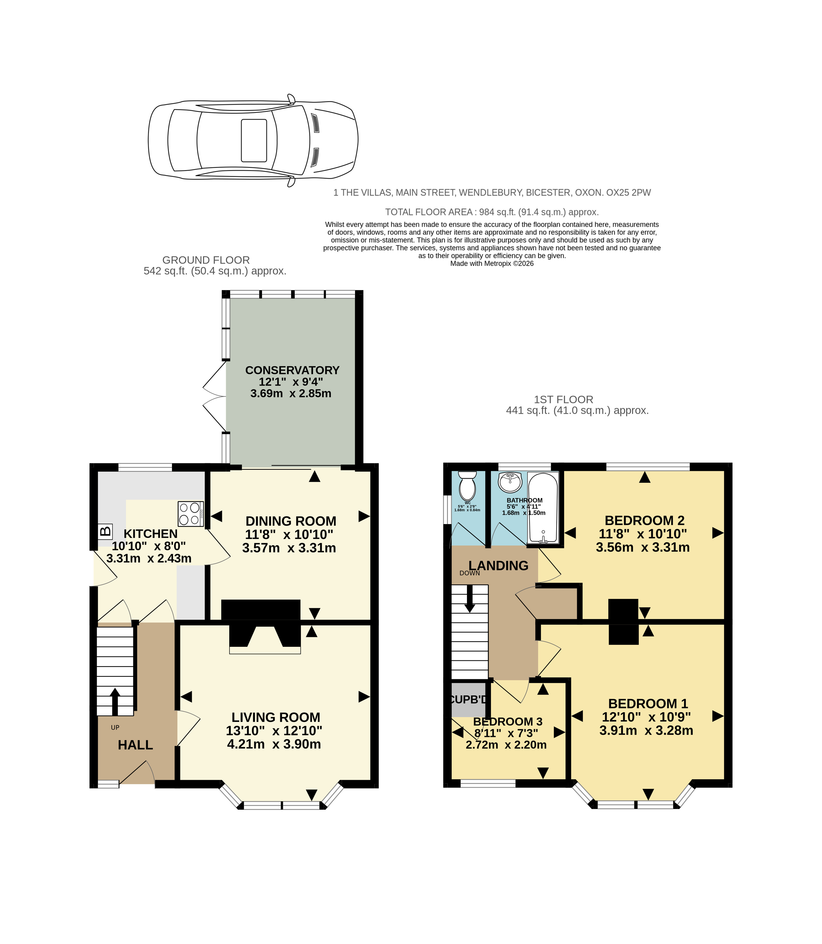 1, The Villas, Bicester floorplan