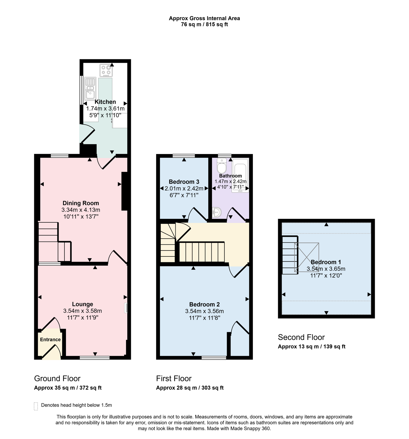 15, Derwent Row, Cockermouth floorplan
