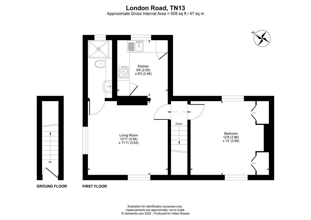 London Road, Riverhead, Sevenoaks TN13, 1 bedroom flat to rent