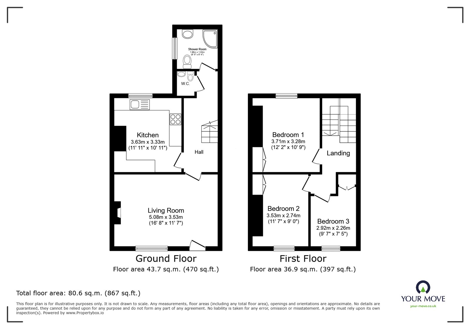 First Floor Flat, 22, Albion Street, Devon floorplan