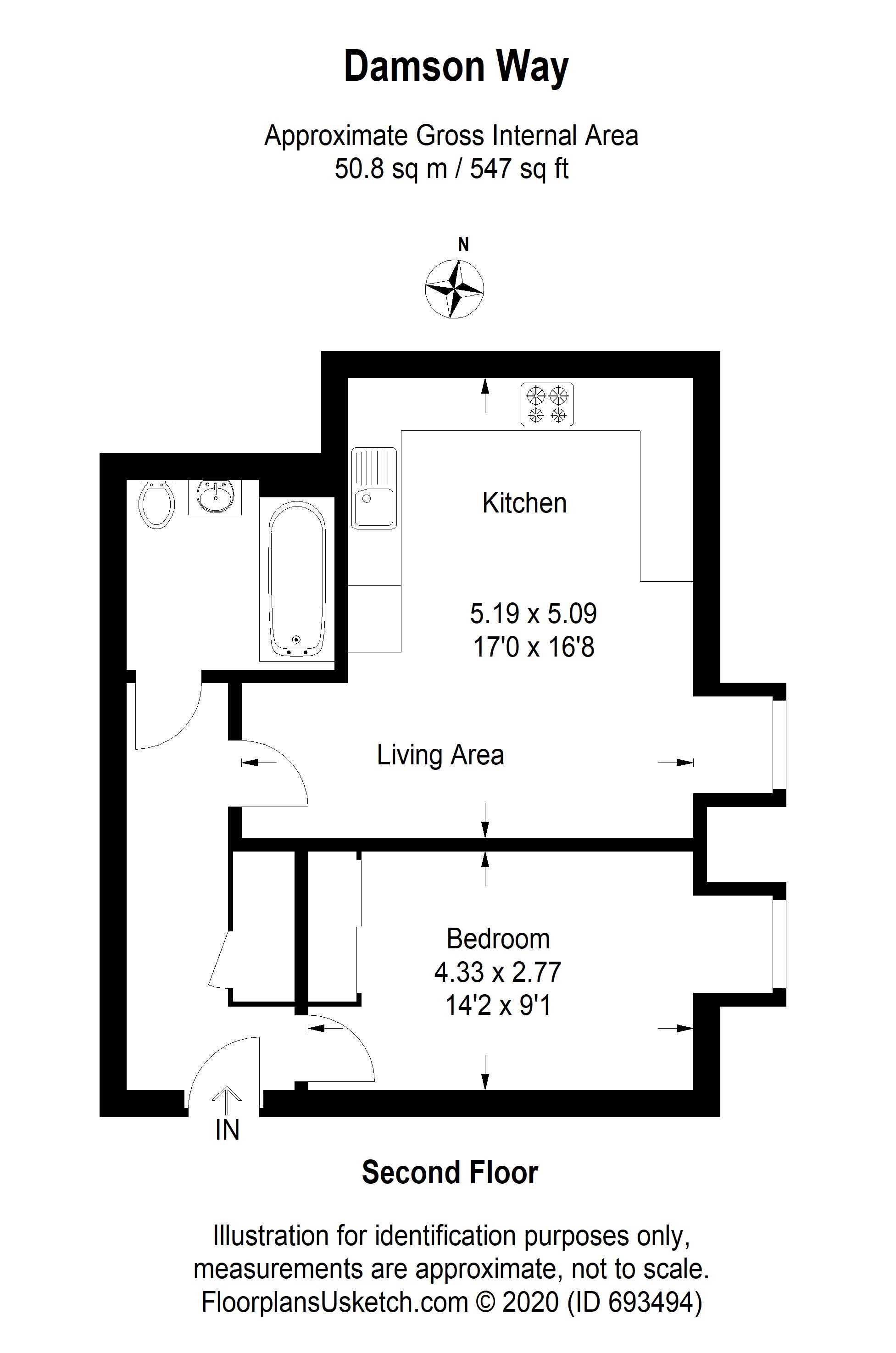 Flat 11,, Marigold Court, Carshalton floorplan