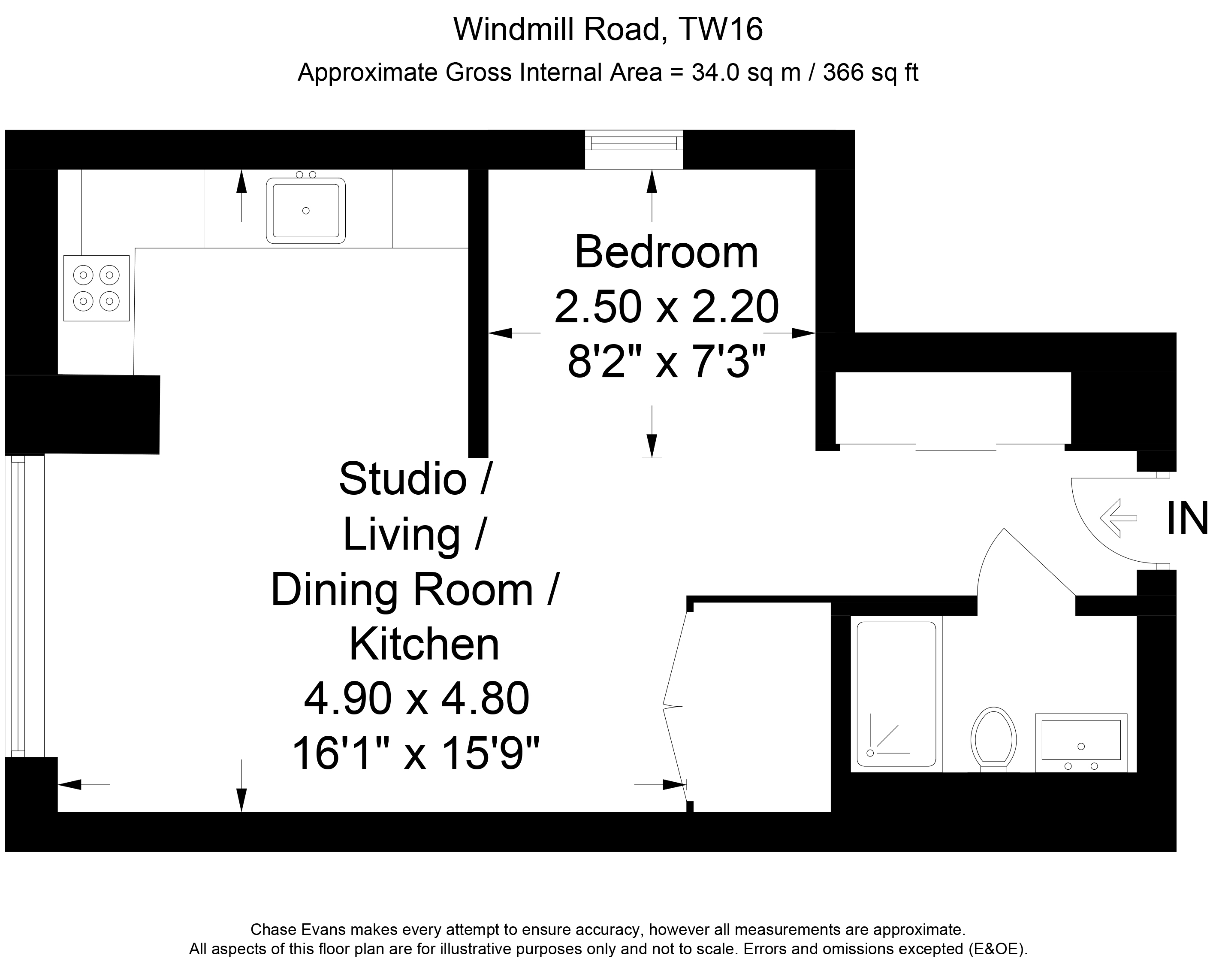 0 Bedrooms Studio to rent in Dolphin House, Windmill Road, Sunbury-On-Thames TW16