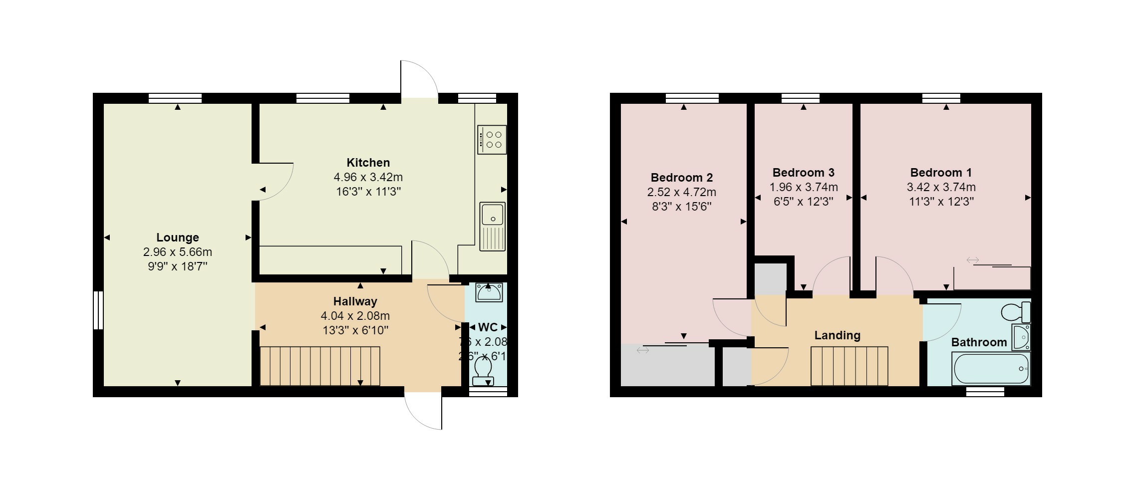 3 Bedrooms Terraced house for sale in Beaumont Close, Ifield, Crawley RH11