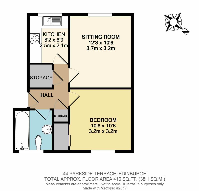 1 Bedrooms Flat to rent in Parkside Terrace, Newington EH16
