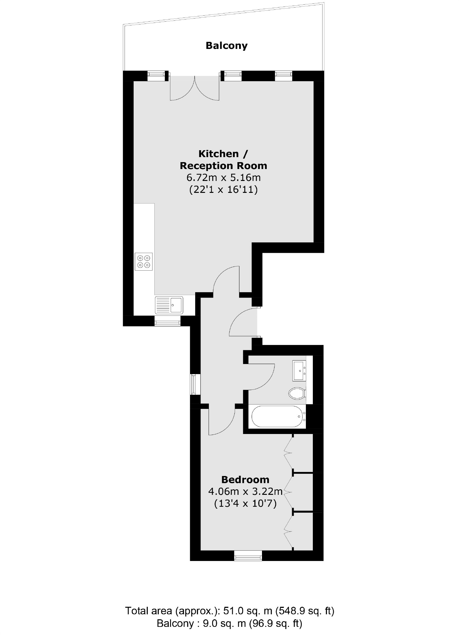 Flat 1, 1st Floor, 76, Northfield Avenue, London floorplan