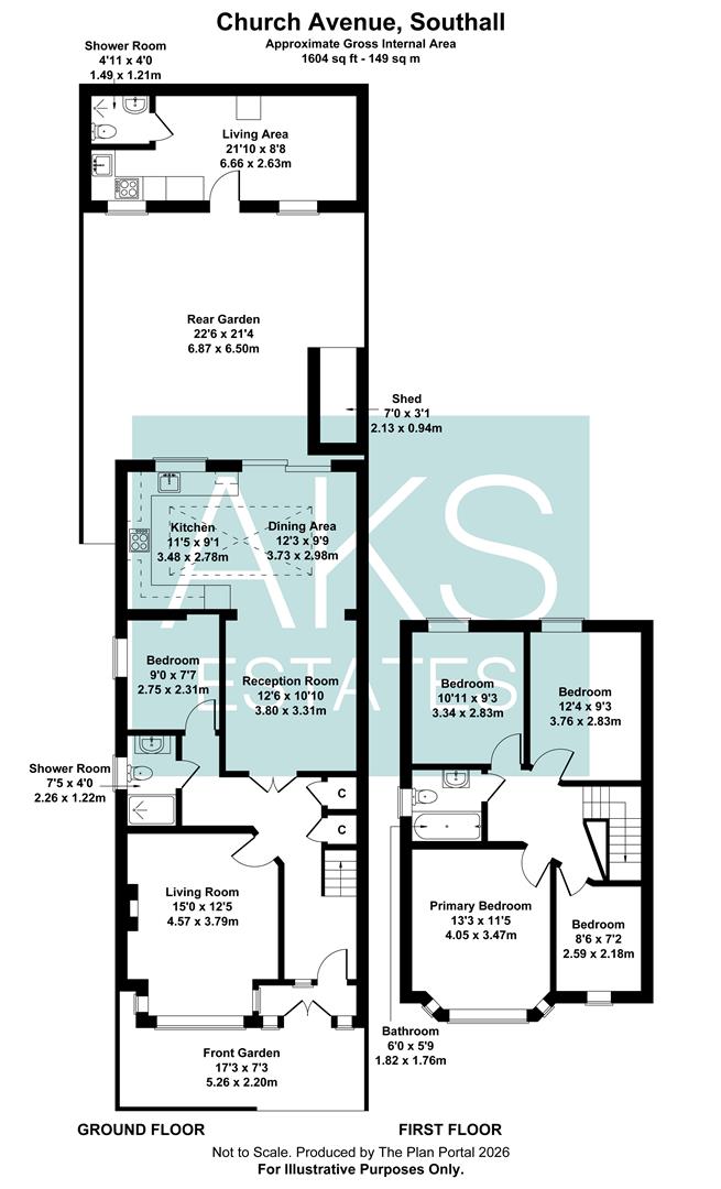 11, Church Avenue, Southall floorplan