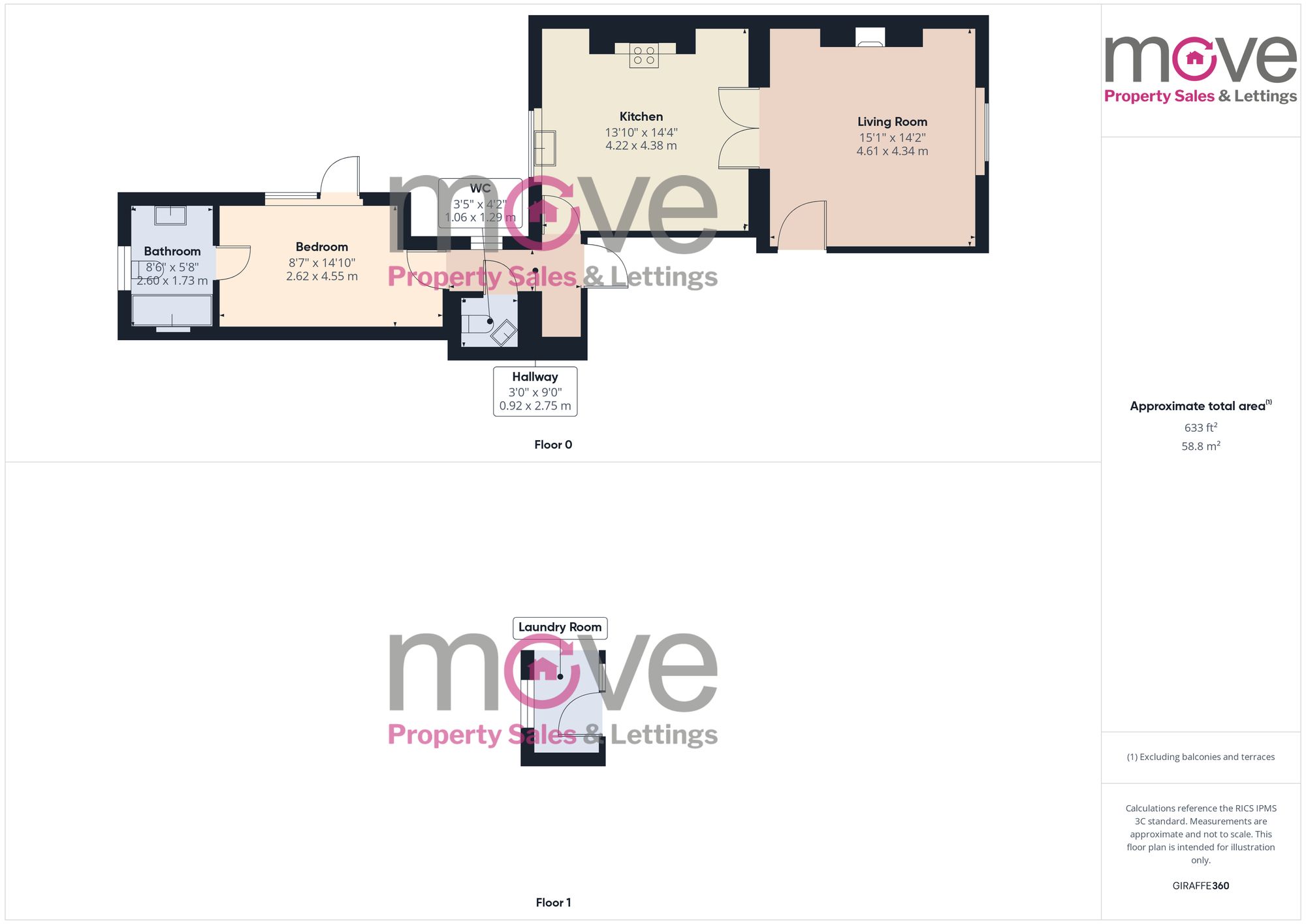 Flat 2, 1 Clarence Square, Cheltenham floorplan