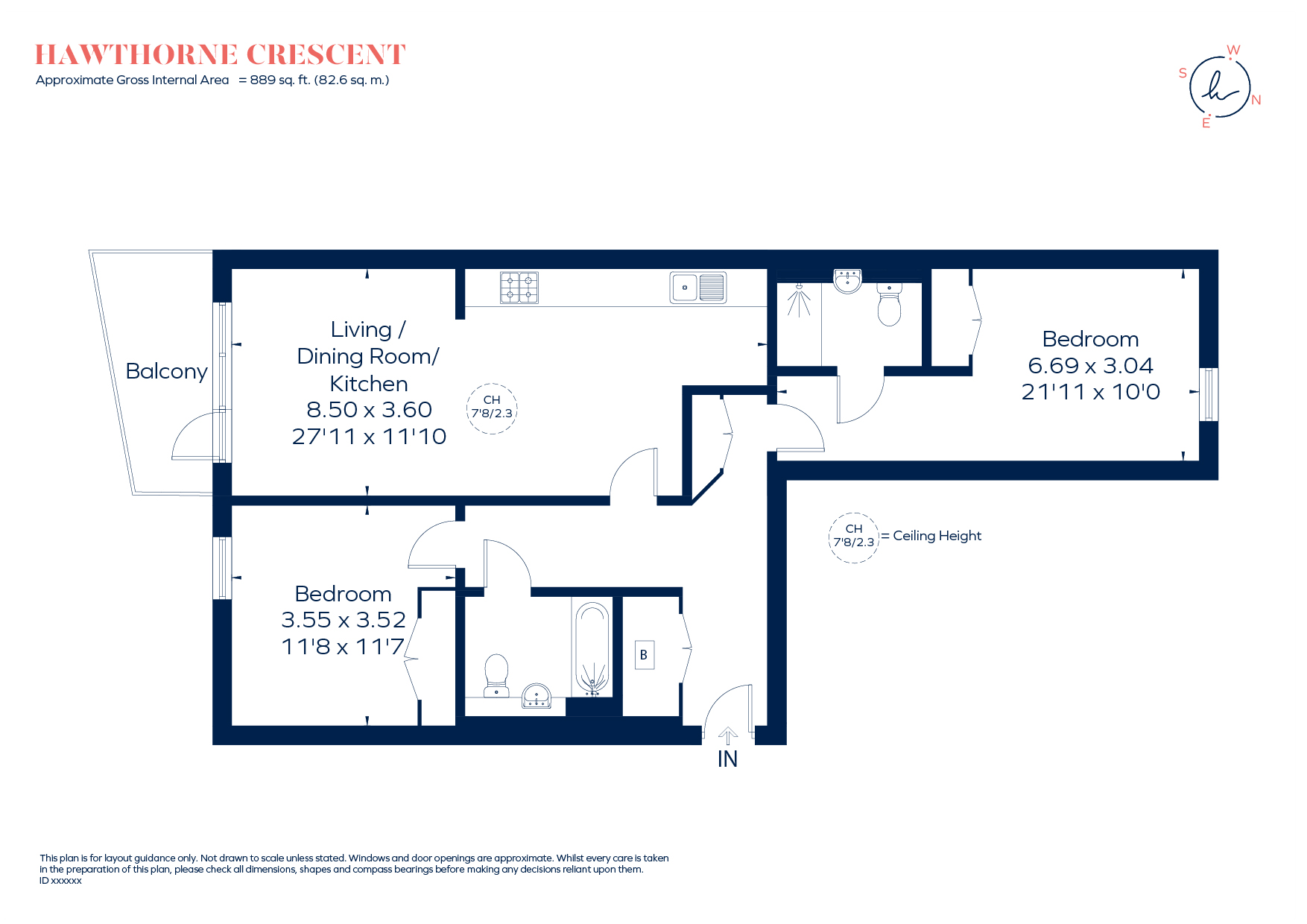Flat 205, 18, Hawthorne Crescent, London floorplan