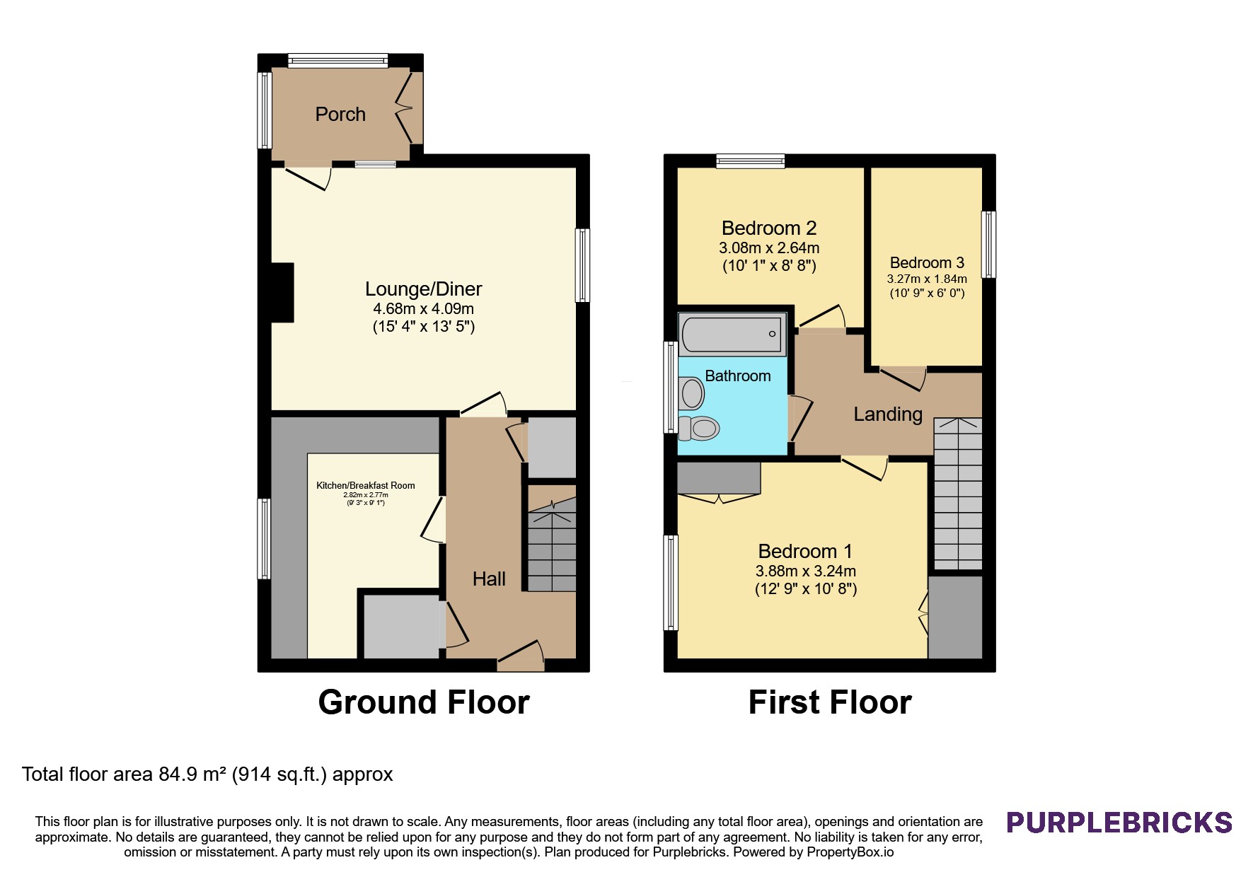 72, Queenshill Avenue, Leeds floorplan