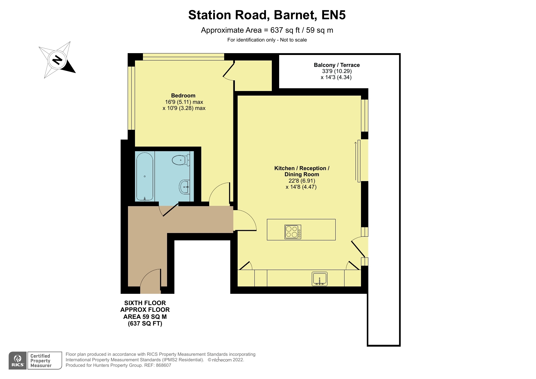 Flat 48, 21, Station Road, Barnet floorplan