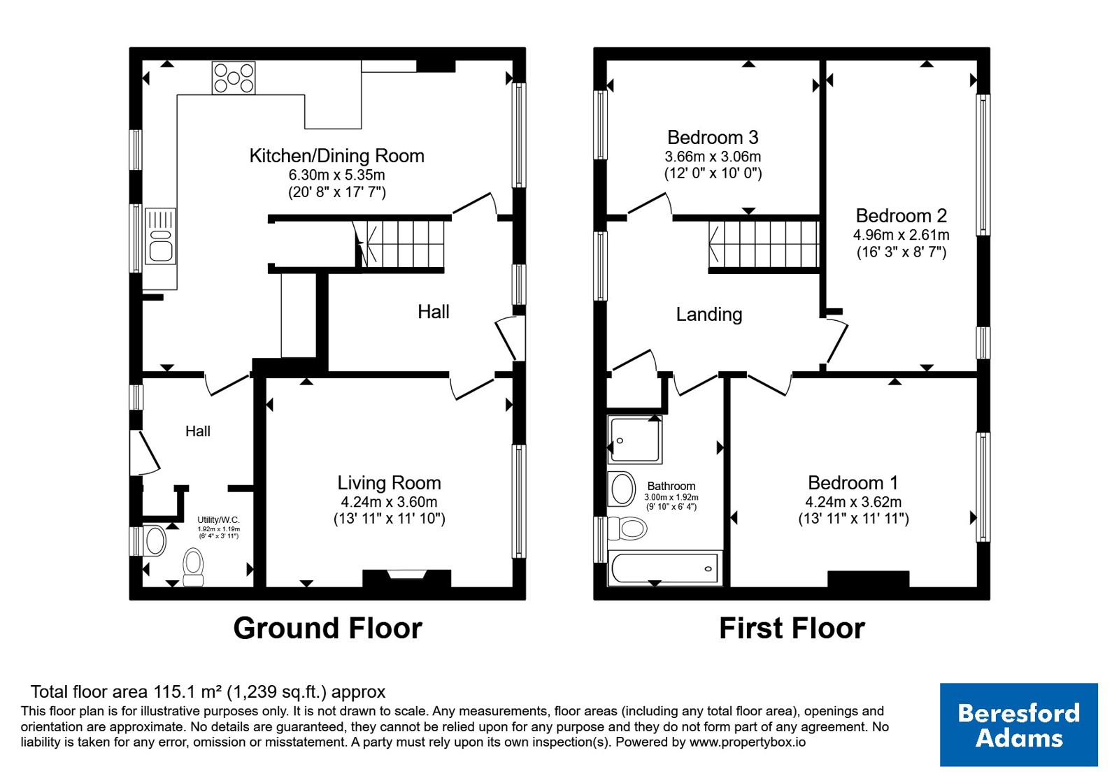 9, Adwy Ddu Estate, Gwynedd floorplan