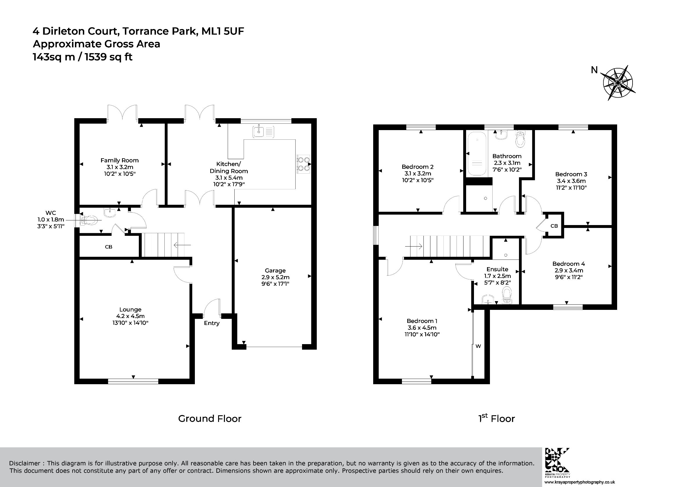 4 Dirleton Court, Motherwell floorplan