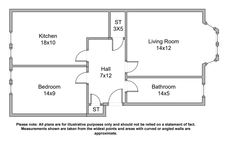 Airlie Street, Hyndland, Glasgow G12, 1 bedroom flat to rent 64850909