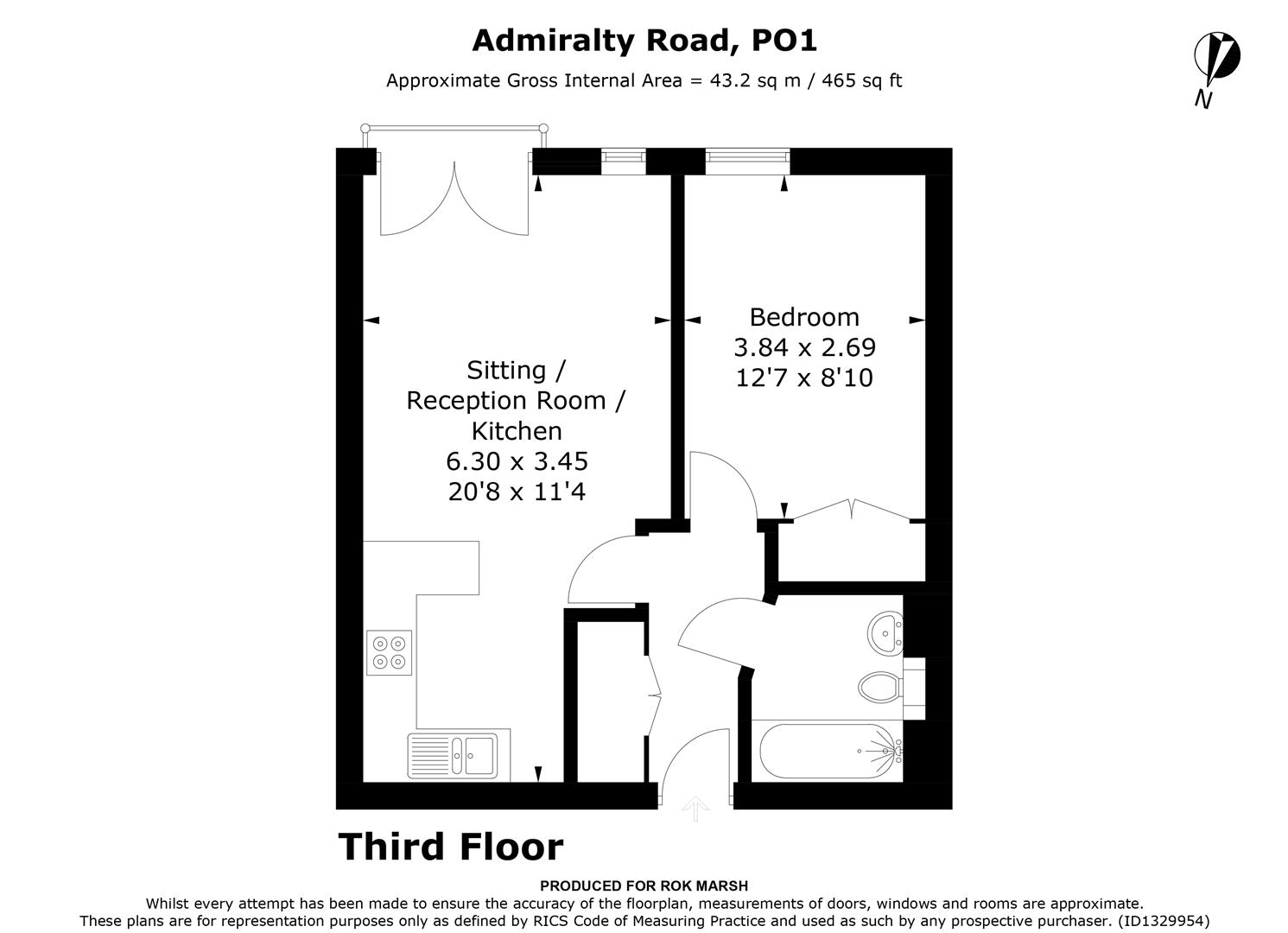 28 Queen Anne House, Admiralty Road, Portsmouth floorplan