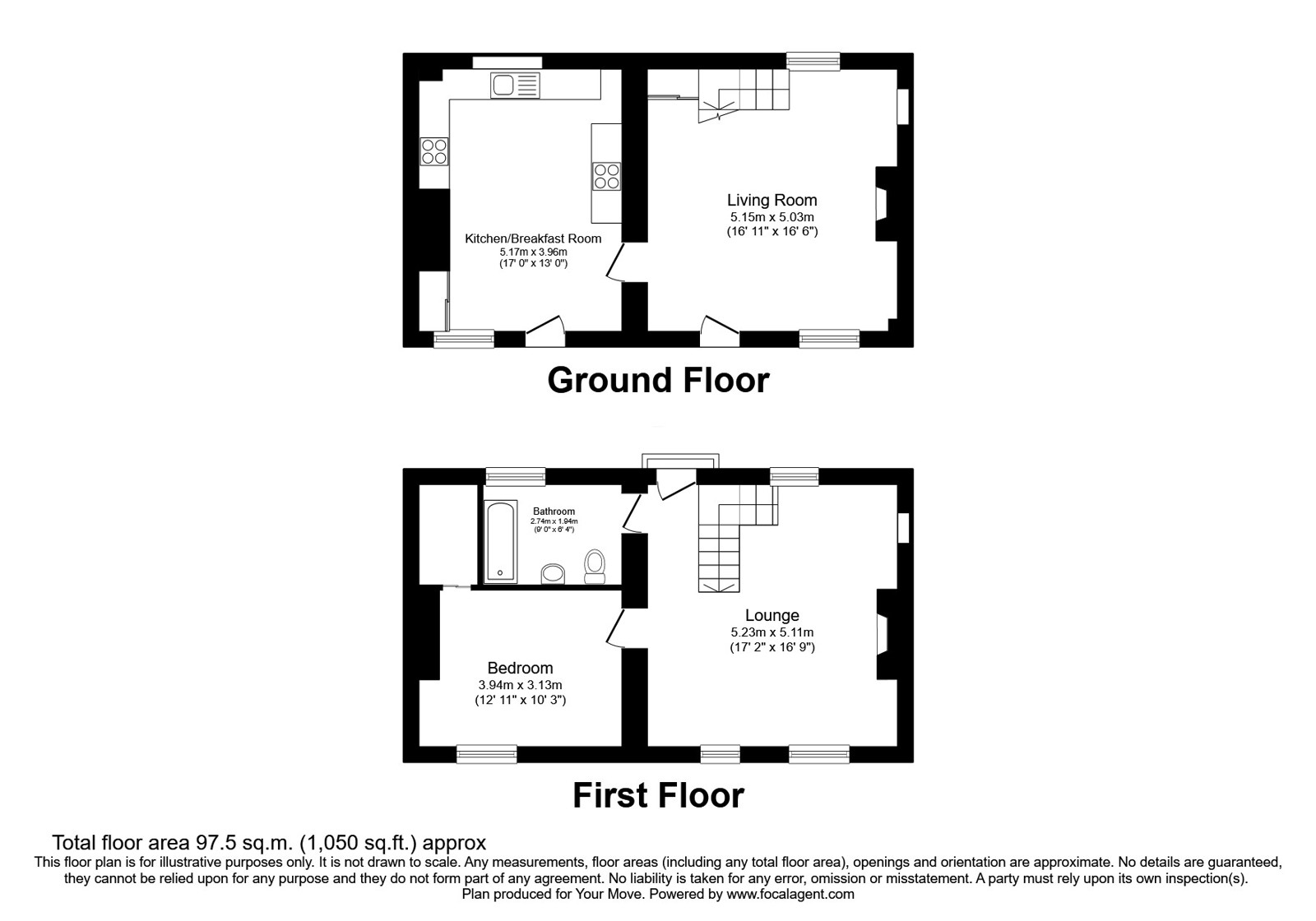 11 Canal Cottages,, Four Crosses, Powys floorplan