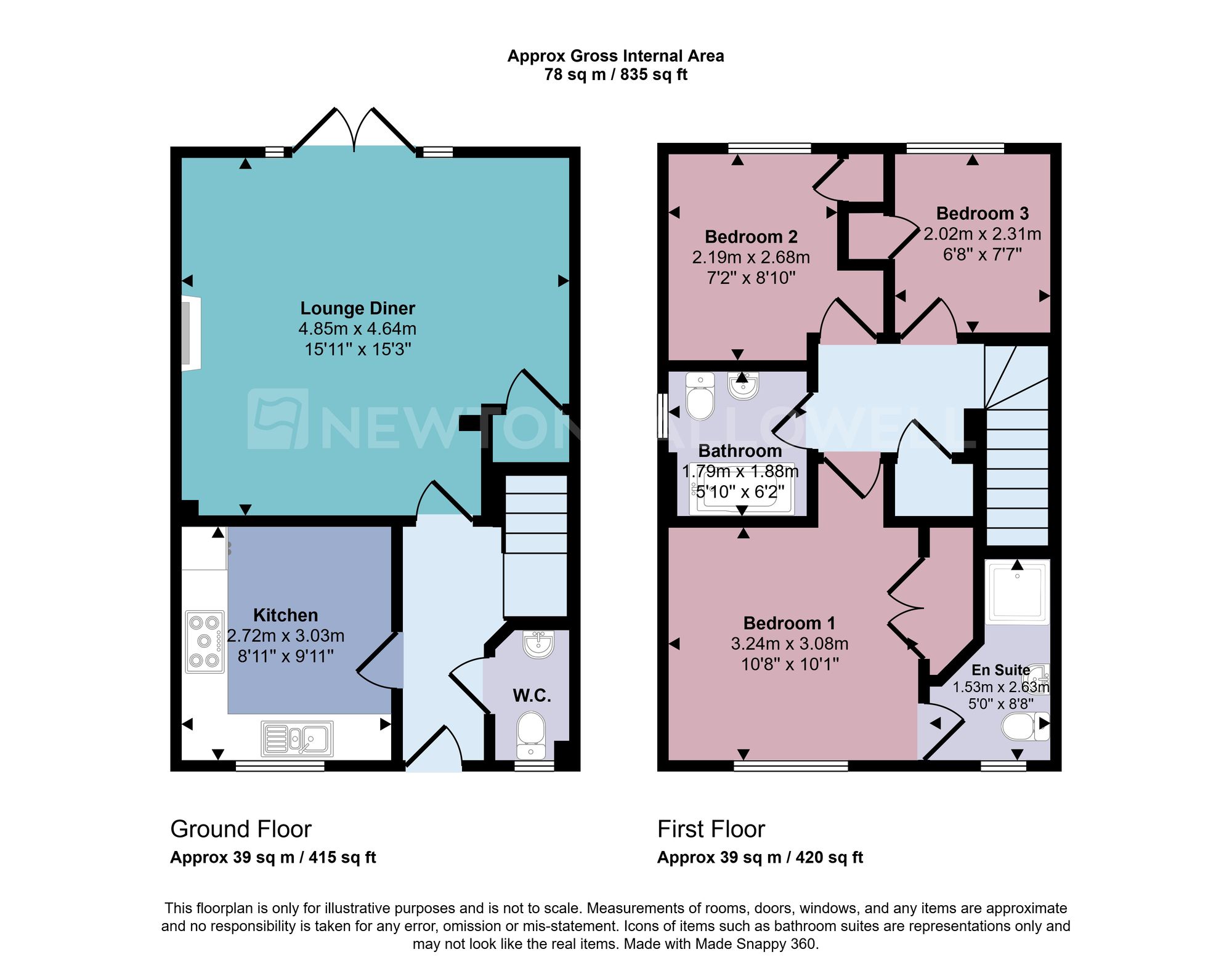 1 Hawthorn Close, Coalville floorplan