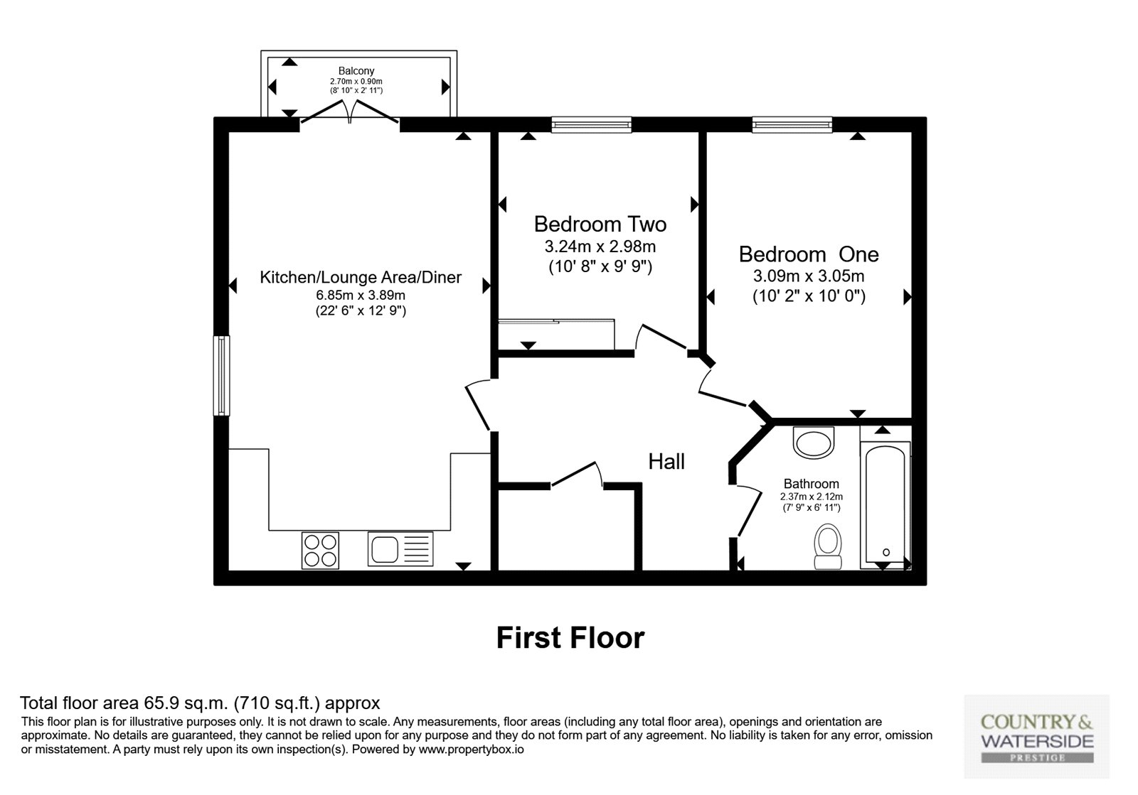 Flat 13, Chy Kensa,, Jubilee Drive, Cornwall floorplan