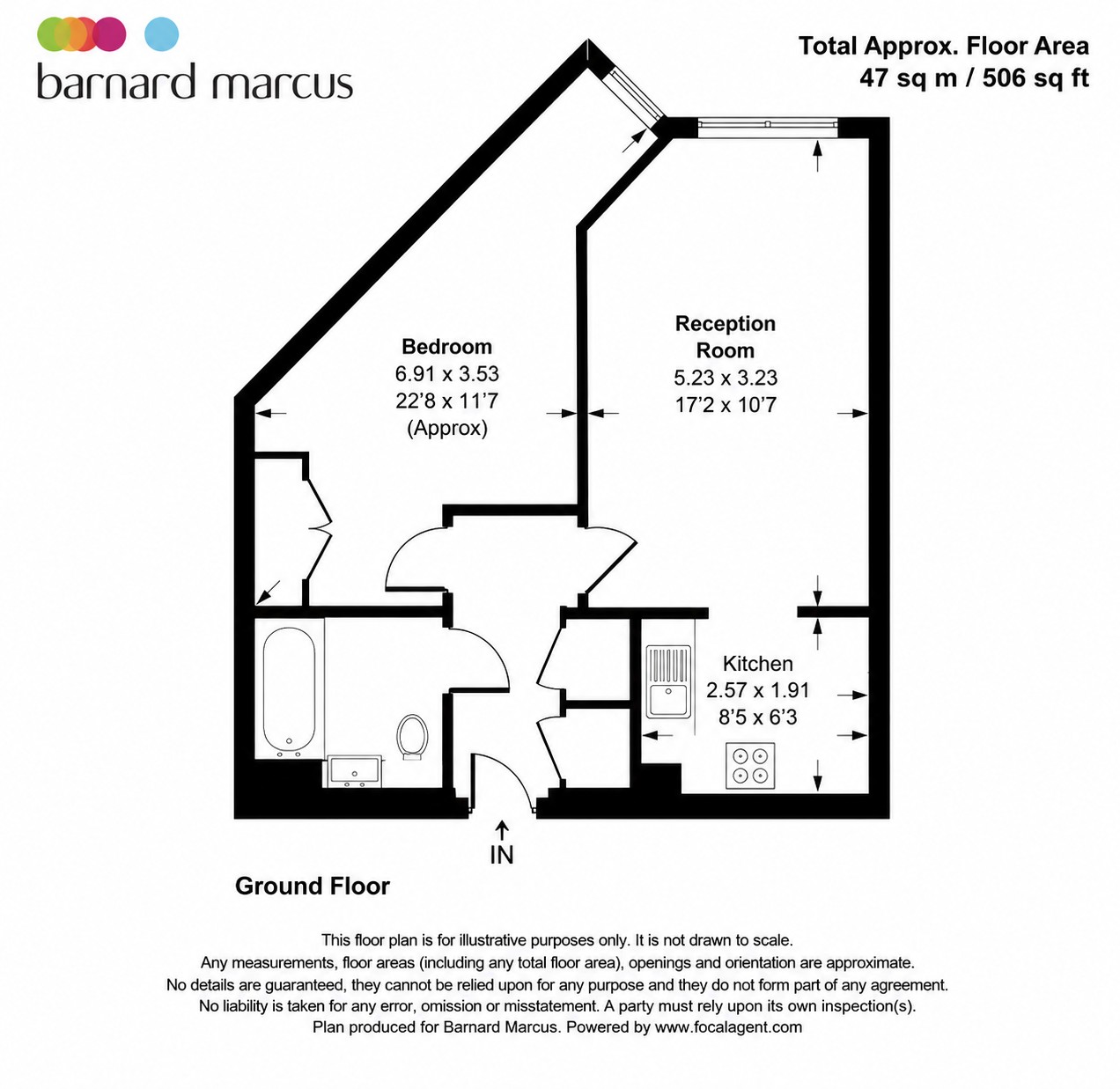 Flat 8, 39, Effra Parade, London floorplan